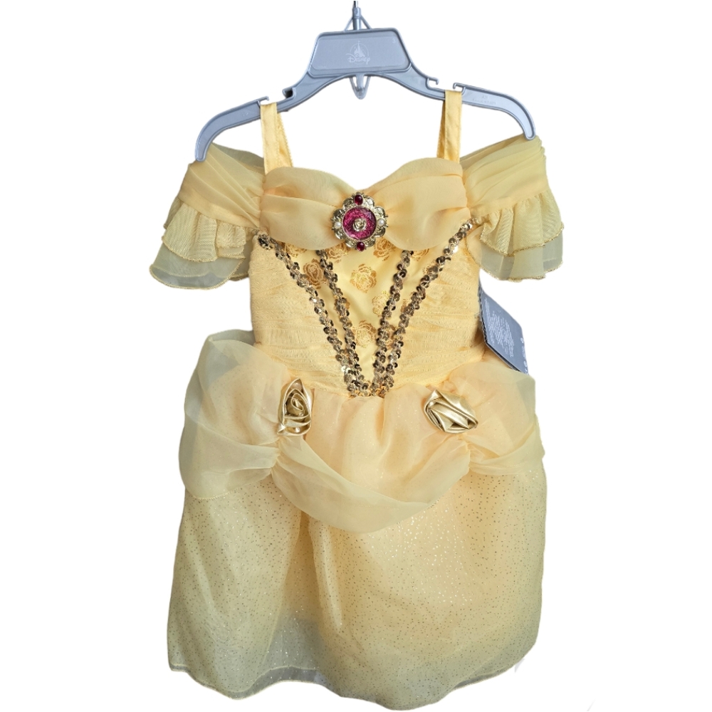 Disney Store Beauty and the Beast Belle Costume NWT size 3 + Bag
